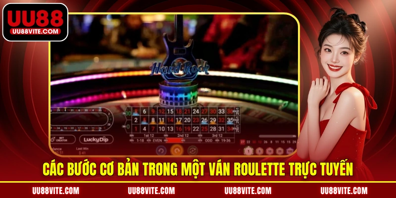 Các bước cơ bản trong một ván Roulette trực tuyến